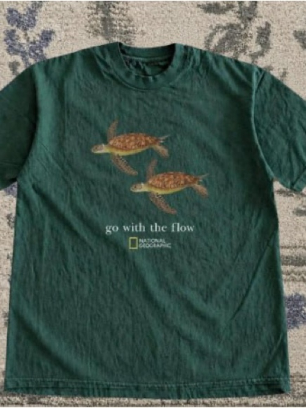 National Geographic Green 'Go With The Flow' Turtle Graphic Tee